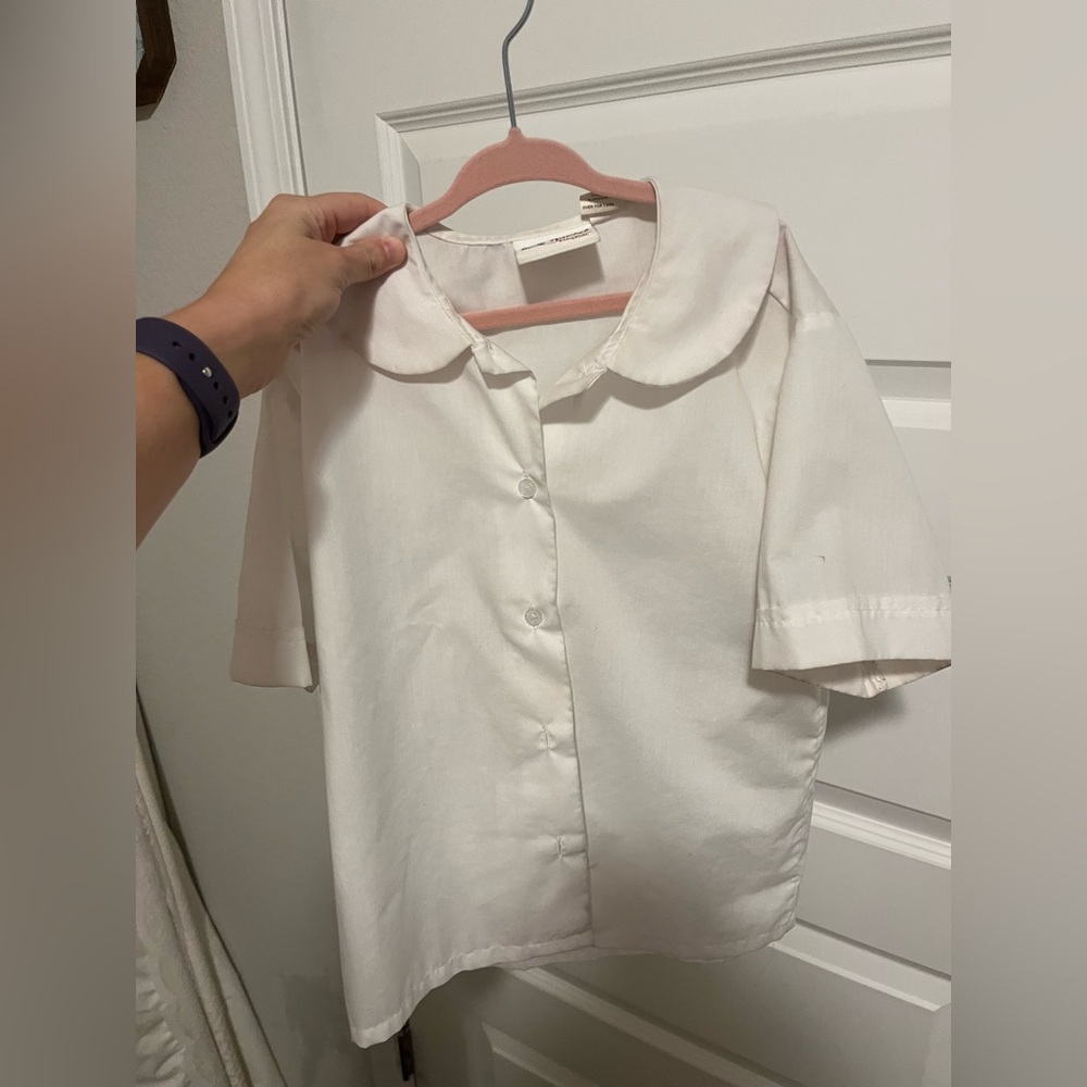 Classic White Kids Button Down Shirt